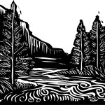 http://www.dreamstime.com/stock-image-woodcut-landscape-style-expressionist-trees-river-image31174061